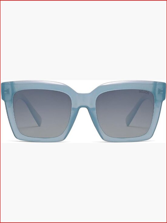 Trendy Square Polarized Sunglasses UV400 Protection Retro Plastic Frame